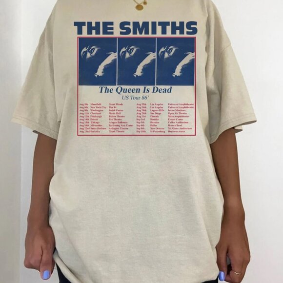 The Smiths The Queen Is Dead US Tour 1986 Vintage T-Shirt, The Smiths Band Shirt - Picture 2 of 2